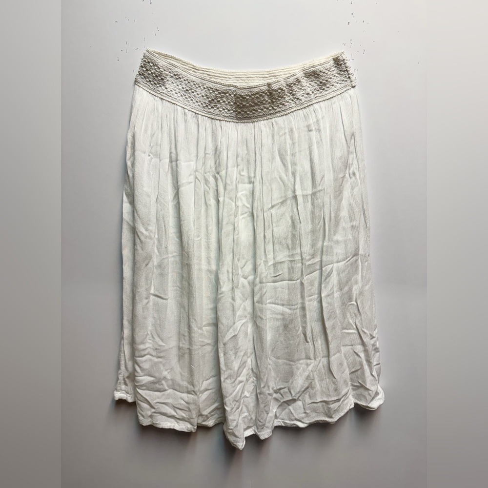 White Bohemian Midi Skirt